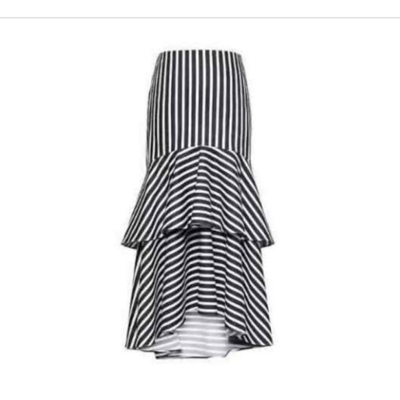 Banana Republic Dresses & Skirts - BANANA REPUBLIC CASCADE STRIPED RUFFLE MIDI SKIRT